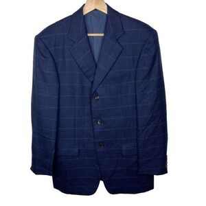 Pal Zileri Mens Blue‎ Virgin Wool Blazer Size 40 R 3 Button Suit Jacket Italy